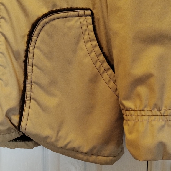 Montgomery Ward women's jacket zip up faux fur sherpa lined brown size Medium - Picture 5 of 16